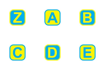 A To Z Capital Letter Icon Pack