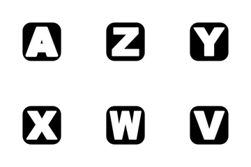 A To Z Capital Letter Icon Pack