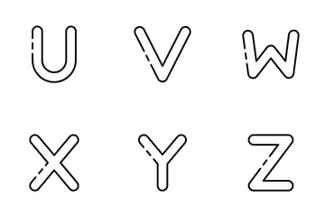 ABC-Buchstaben Symbolpack