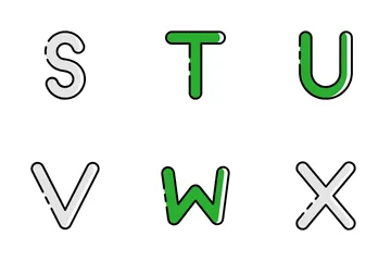 ABC-Buchstaben Symbolpack