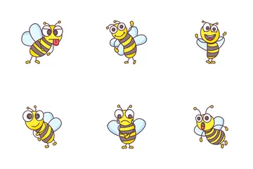 Miel de abeja Paquete de Iconos