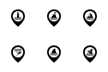 Above & Under The Sea Location Marker Icon Pack