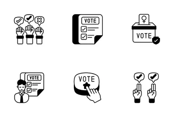 Abstimmung und Wahl Symbolpack