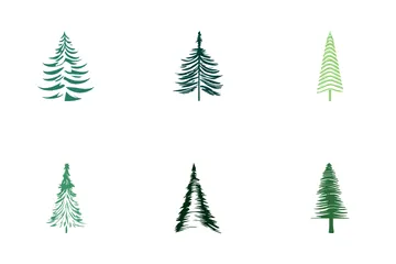 Abstract Pine Trees Icon Pack