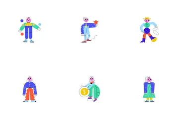 Abstrakte Menschen Symbolpack