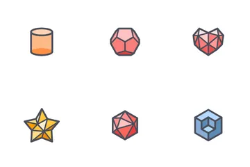 Abstraktes Polygon Symbolpack