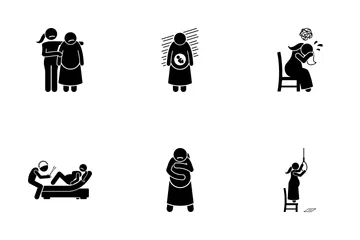 Abuse Woman Icon Pack