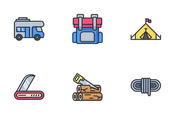 Cámping Paquete de Iconos