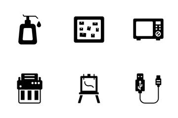 Accesorios de oficina y lugar de trabajo Icon Pack