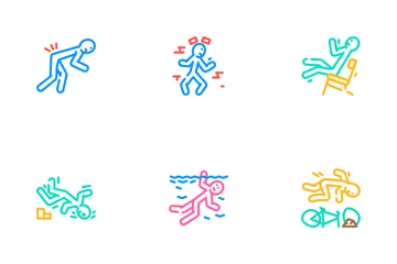 Accident Injury Man Person Icon Pack