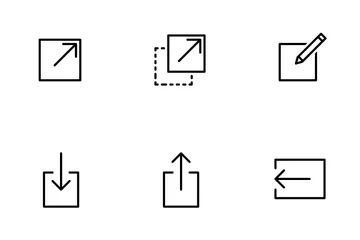 Acción de línea suave 2 Paquete de Iconos