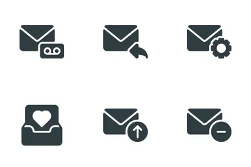 Acciones de correo electrónico y bandeja de entrada Paquete de Iconos
