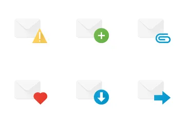 Acciones de correo electrónico y bandeja de entrada Paquete de Iconos