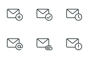 Acciones de correo electrónico y bandeja de entrada Icon Pack