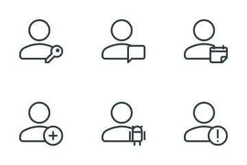 Acciones del usuario Paquete de Iconos