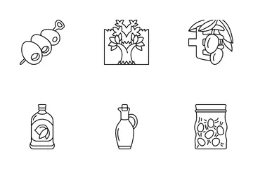 Aceituna Paquete de Iconos