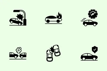 Acidente de carro Pacote de Ícones