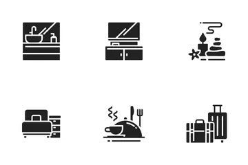 Acomodação de hotel Pacote de Ícones
