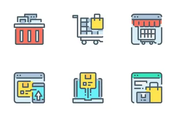 Acquisti ed e-commerce Icon Pack