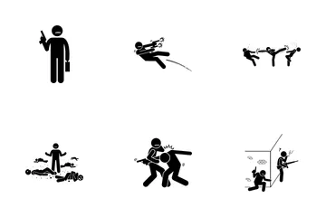 Action Hero Fight Icon Pack