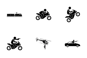 Actionhelden-Fahrzeug Icon Pack