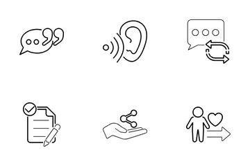 Active Listening Skills Icon Pack