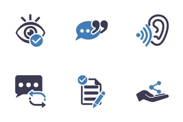 Active Listening Skills Icon Pack