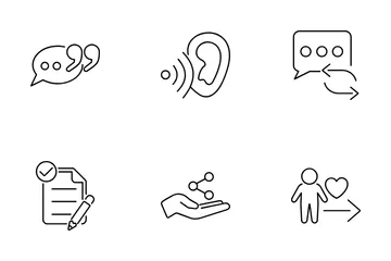 Active Listening Skills Icon Pack