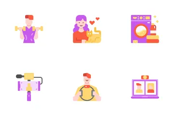 Activités à la maison Pack d'Icônes