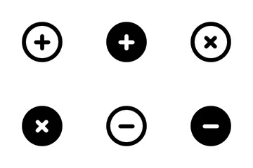 Add, Remove, Delete Buttons Icon Pack