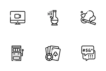 Addiction Bad Habits Icon Pack