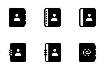 Address Book - Glyph Icon Pack