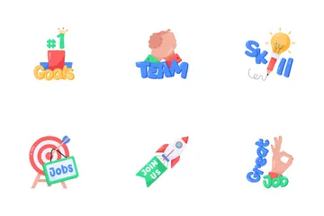 Adesivi animati per persone in cerca di lavoro Icon Pack