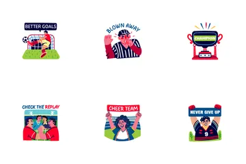 Adesivos de futebol e futebol Pacote de Ícones