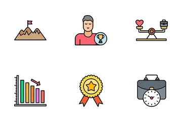 Trabajador obsesivo Paquete de Iconos