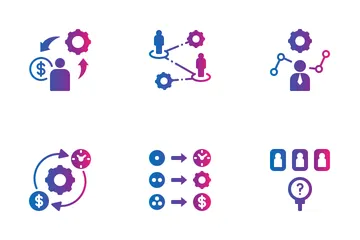Administração e Gestão de Empresas Pacote de Ícones