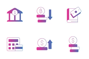 Administración del dinero Paquete de Iconos