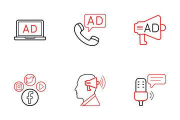 광고와 마케팅 아이콘 팩