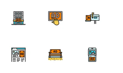 Advertising Media Business Icon Pack