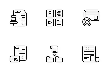 Advertising Modern Icon Pack