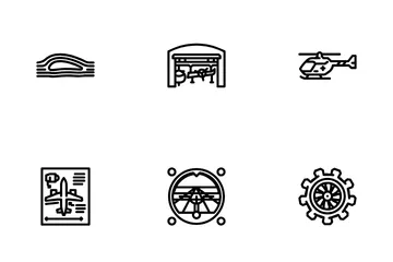 Aeronautical Engineer Aviation Icon Pack