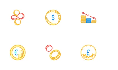 Affaires de pièces de monnaie Pack d'Icônes