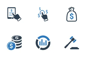 Finanza aziendale e personale (serie blu) Icon Pack