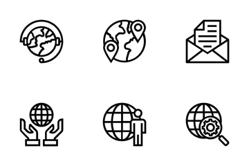 Business globale Icon Pack