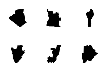African Countries Maps Icon Pack