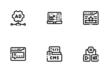 Agencia de redes sociales Paquete de Iconos