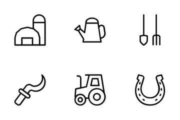 Agricultura, Ganadería y Jardinería Paquete de Iconos