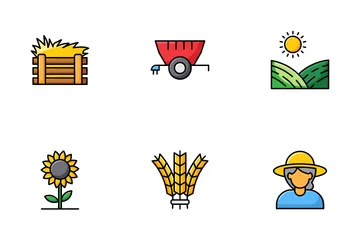 Agricultura, Ganadería Y Jardinería Icon Pack