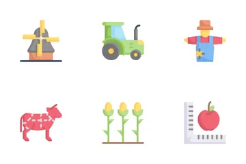 Agricultura plana Icon Pack