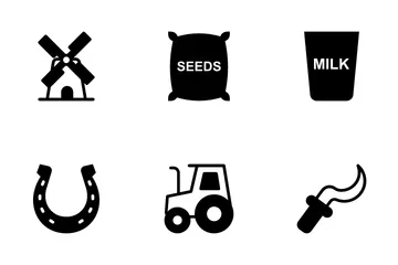 Agricultura Y Ganadería Y Jardinería Paquete de Iconos